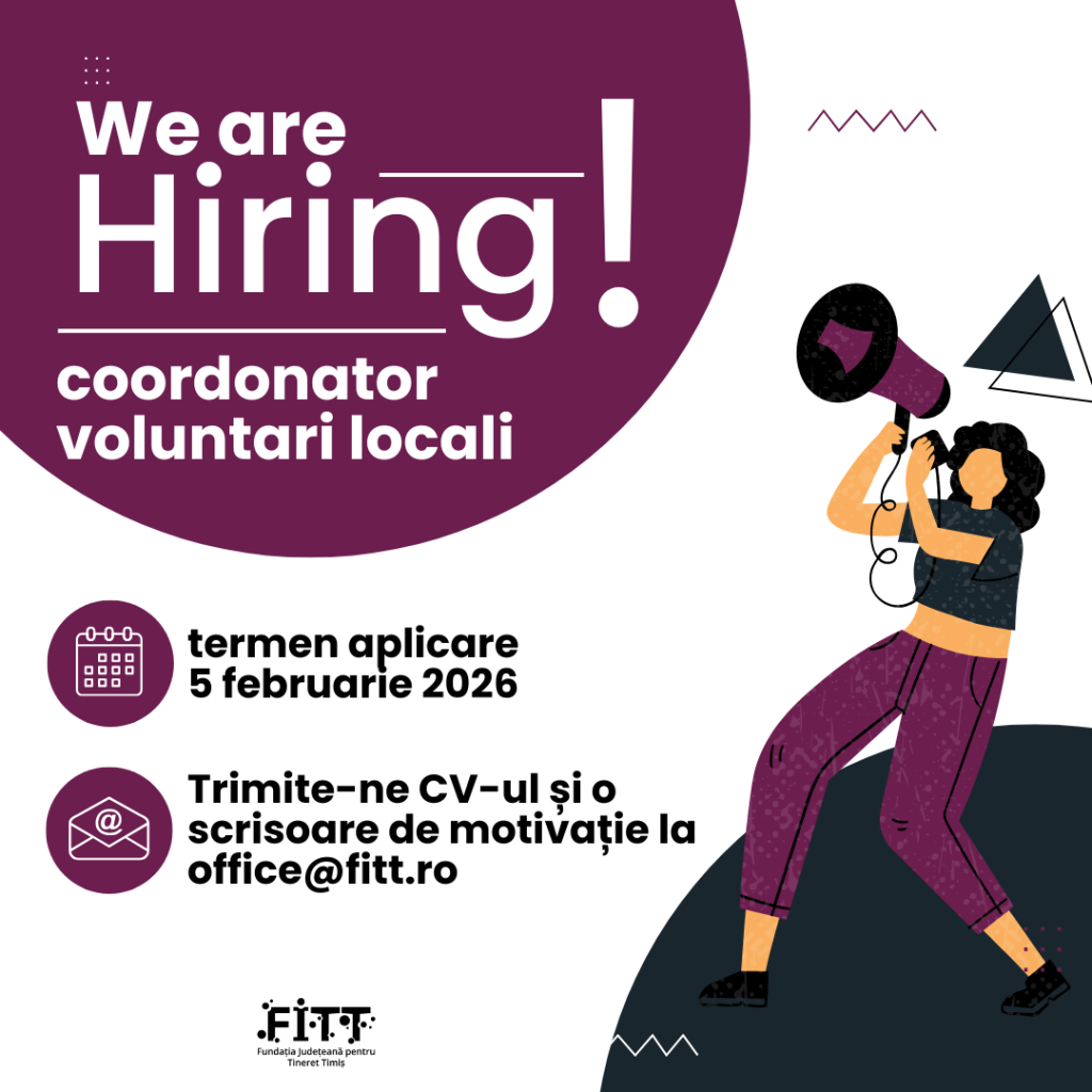 Hai în echipa noastră! Căutăm un coordonator de voluntari locali